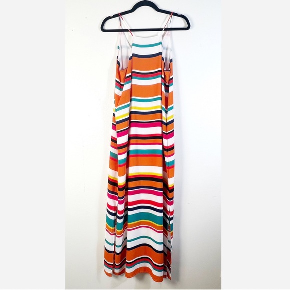 LILA ROSE Women's Maxi Dress Striped Size 8 Sleeveless Multicolor - Picture 2 of 7